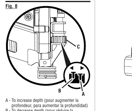 Depth-of-drive adjustment.