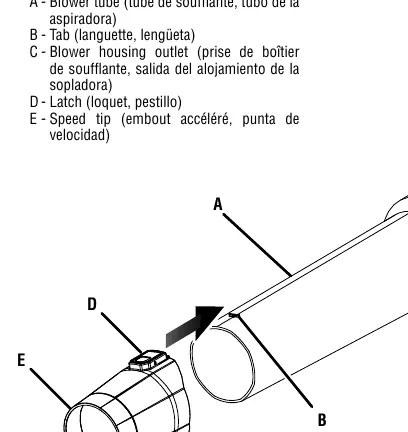 Blower tube assembly