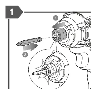 Bit installation and rotation direction