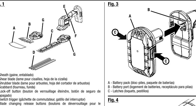 Grass shear/shrubber components overview