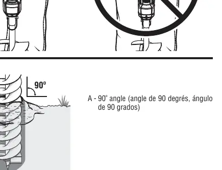 Correct digging angle