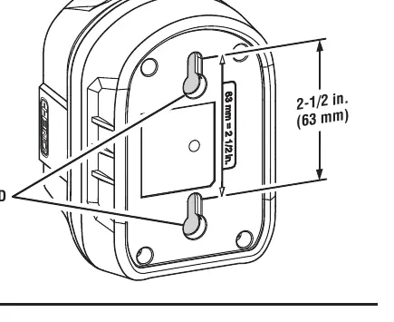 Charger key hole hanger