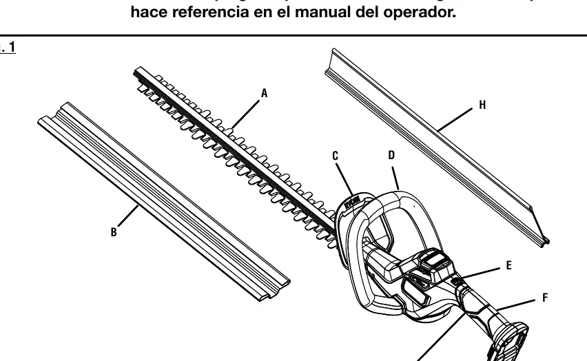 Hedge trimmer parts identification