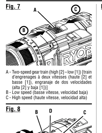 Two-speed gear train