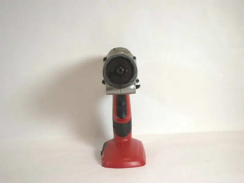 Inspect the front of the drill with the chuck removed.