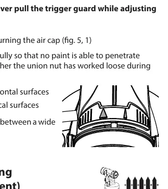 Spray jet adjustment