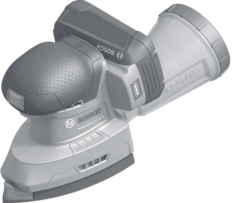Bosch UniversalSander 18V-10 components overview