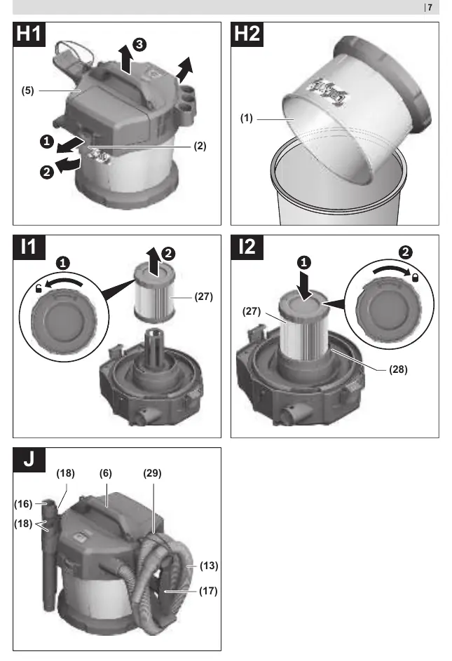 Container and filter maintenance