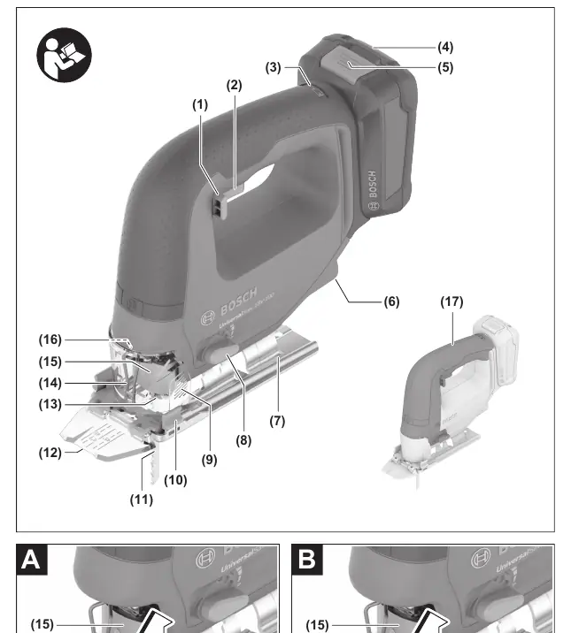 UniversalSaw 18V-100 components overview