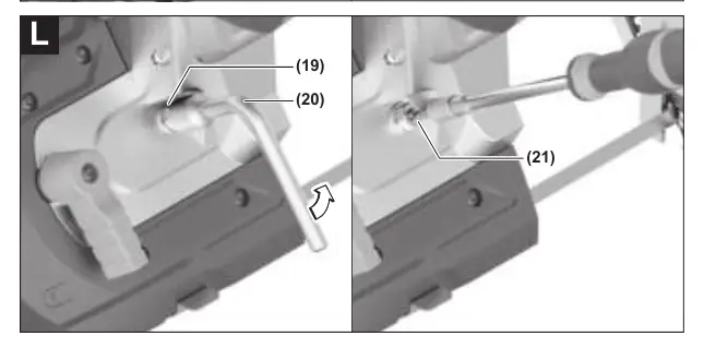 Blade tracking adjustment (K-L).