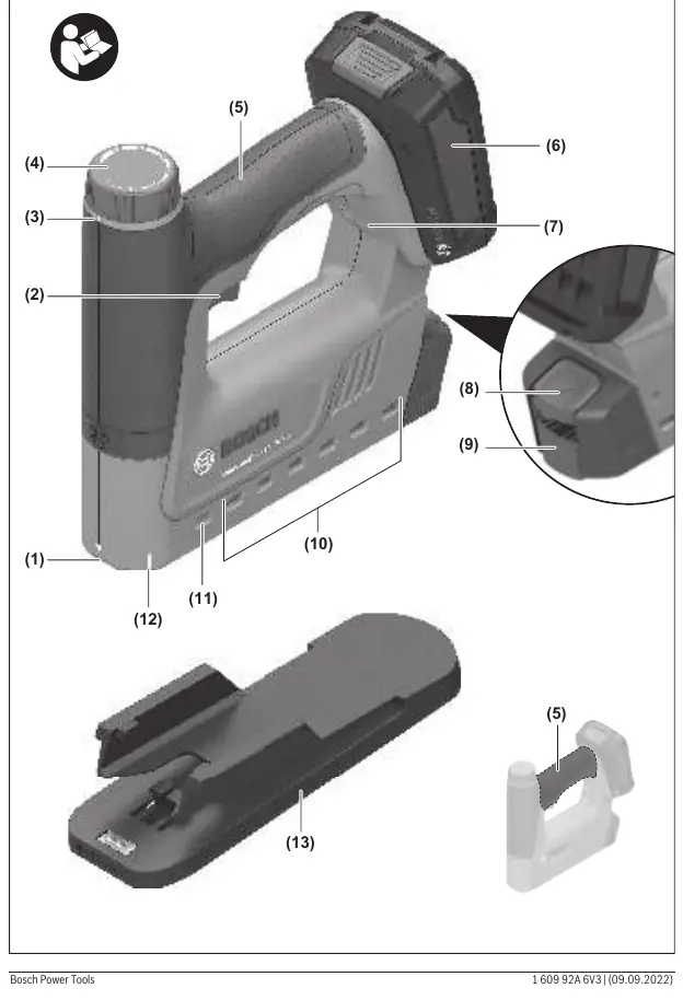 Overview of the UniversalTacker 18V-14 components.