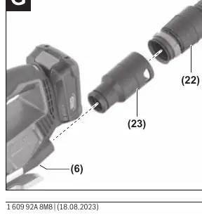 Connecting dust extraction