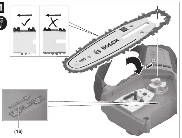 Chain mounting