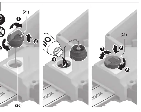 Filling the oil reservoir