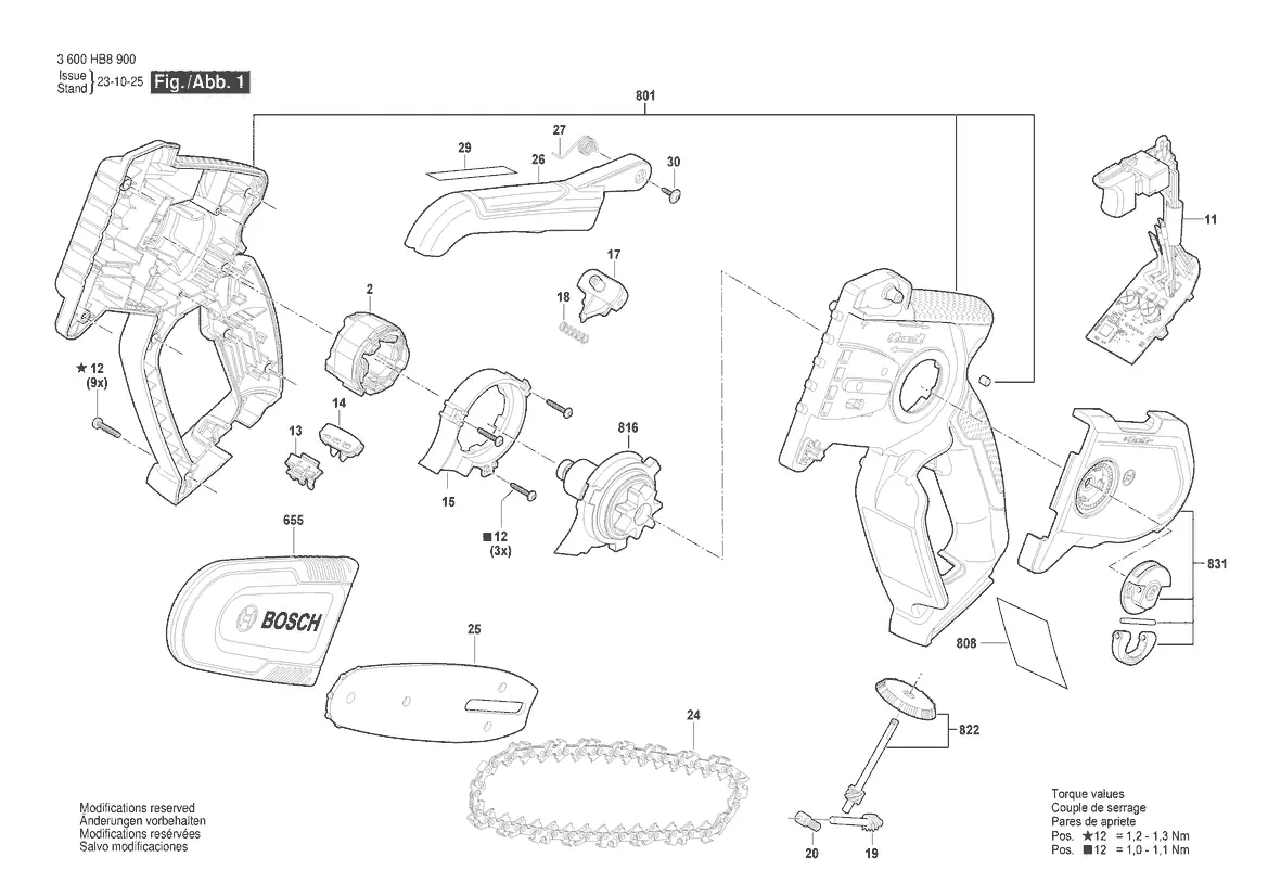 Exploded view of the EasyChain 18V-15-7 internal components.