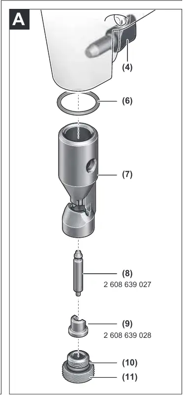 Cutting head assembly (Diagram A)