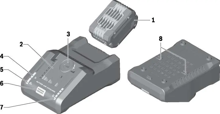 Charger GAL18V-160C components