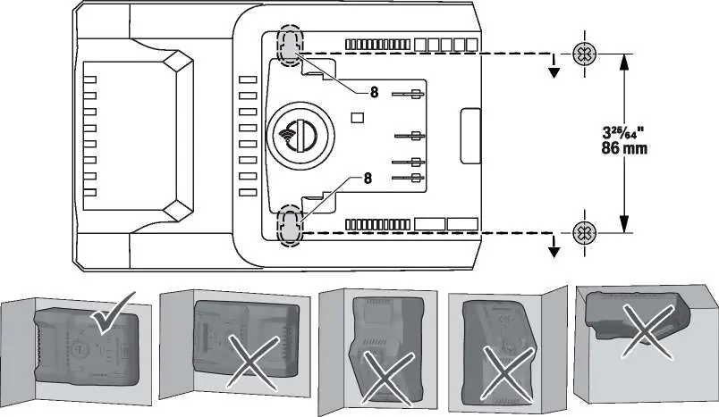 Wall mounting diagram