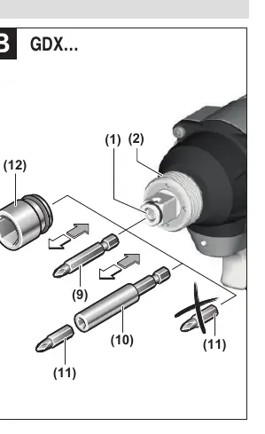 Tool insertion for GDX model