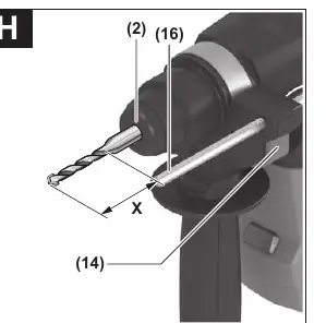 Setting drilling depth