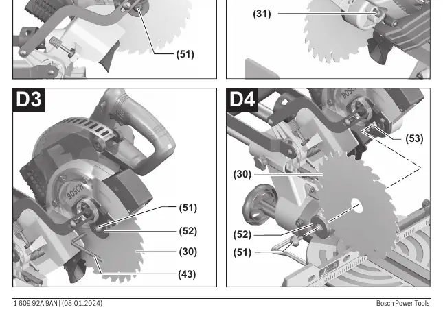 Changing the saw blade