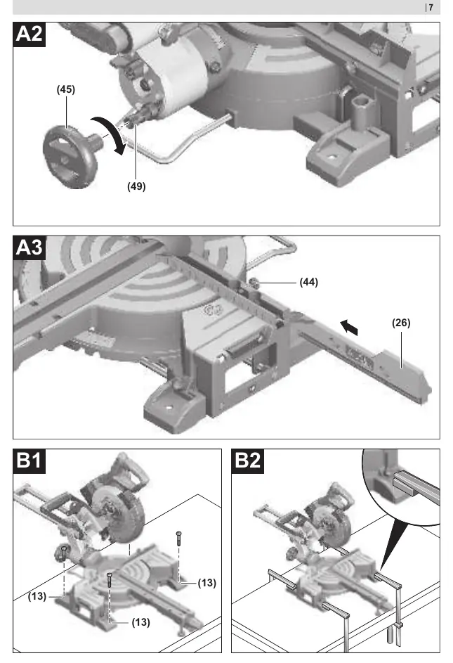Assembly steps for workpiece supports and clamping wheel.