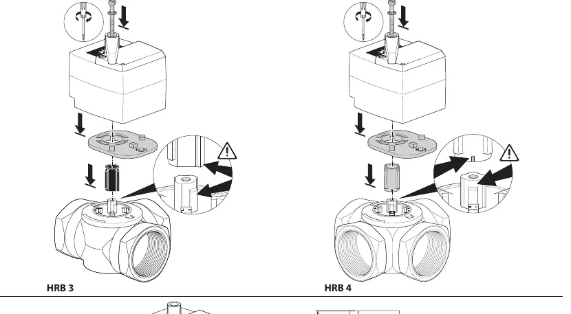 Actuator and coupling assembly steps