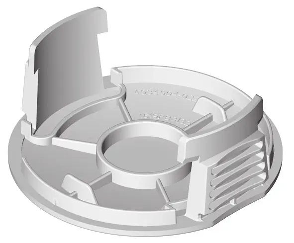 Identify the protective spool cover component.
