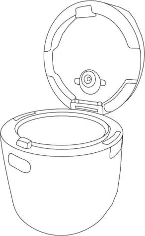 Diagram of the rice cooker parts