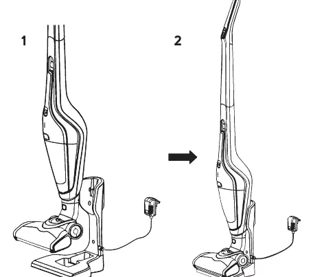 Charging the vacuum cleaner