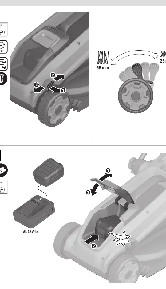 Cutting height adjustment