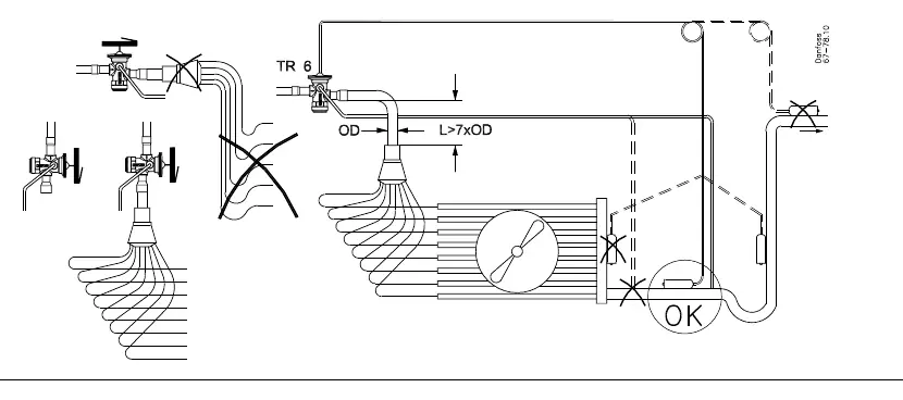 Correct bulb placement on suction line