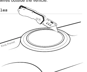Enlarging the speaker opening using a cutting tool.