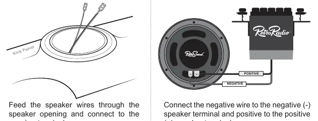 Wiring diagram for connecting speakers.