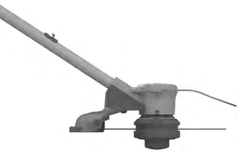 Side view of the trimmer head assembly.