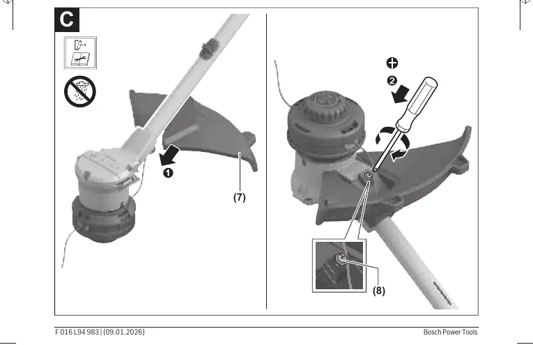 Mounting the protection guard