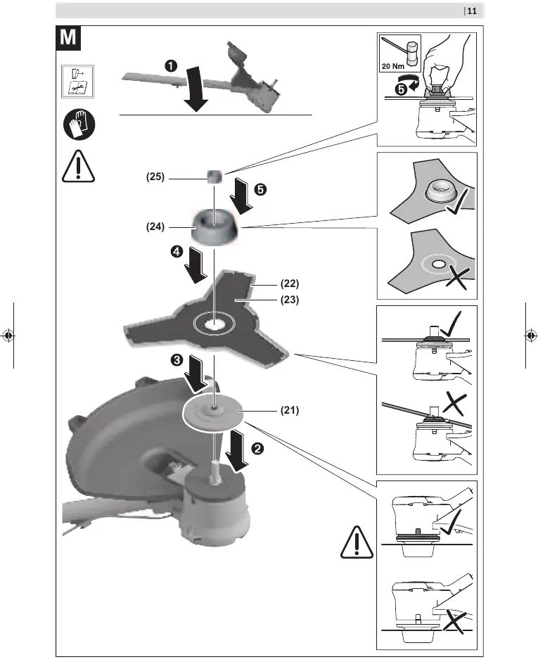 Blade mounting procedure
