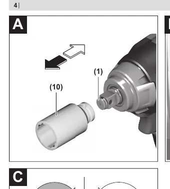 Figure A: Attaching the tool bit.