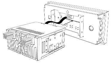 Connecting the ribbon cable from the Radio Motor to the Radio Face.