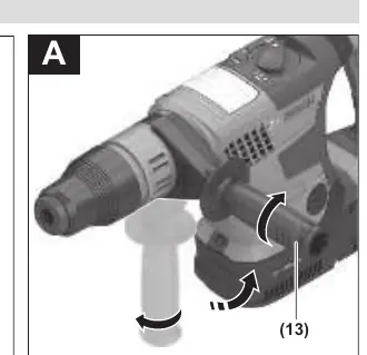 Auxiliary handle adjustment (A)