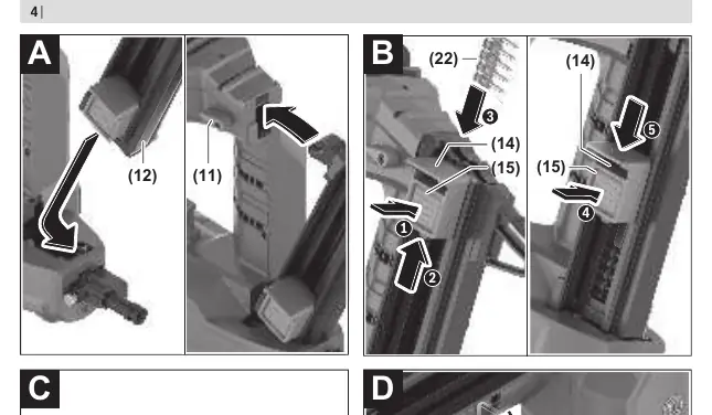 Magazine loading and contact element removal.