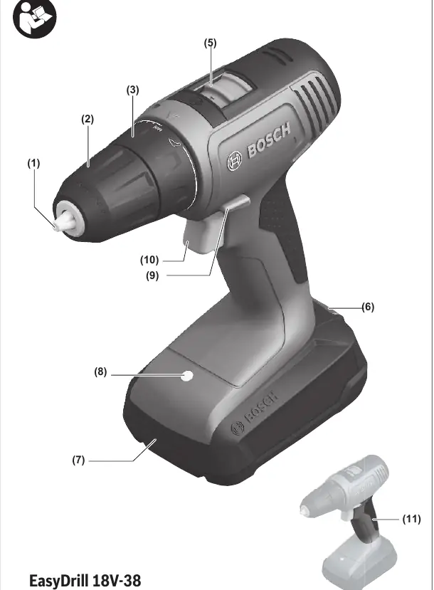 EasyDrill 18V-38 components