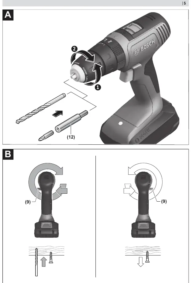 Tool change and rotational direction