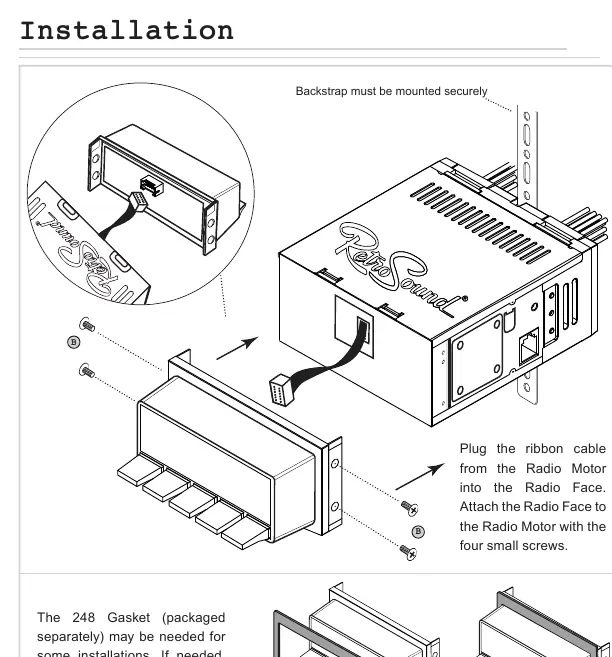 Installation of the Radio Face to the Radio Motor