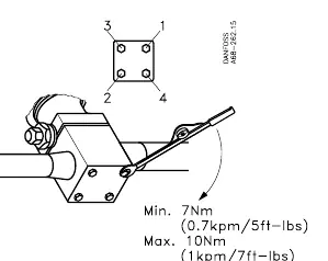 Bolt tightening sequence and torque specifications.