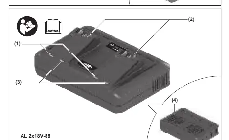 AL 2x18V-88 charger components