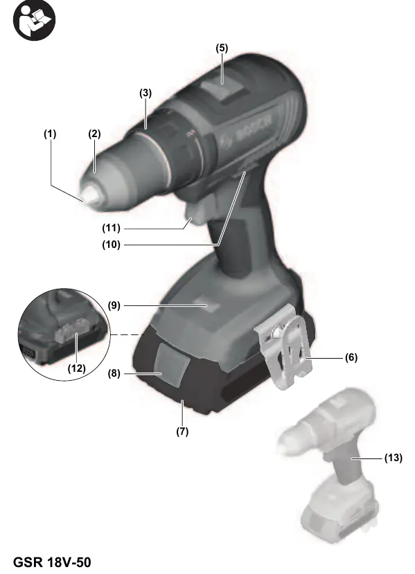 GSR 18V-50 components diagram