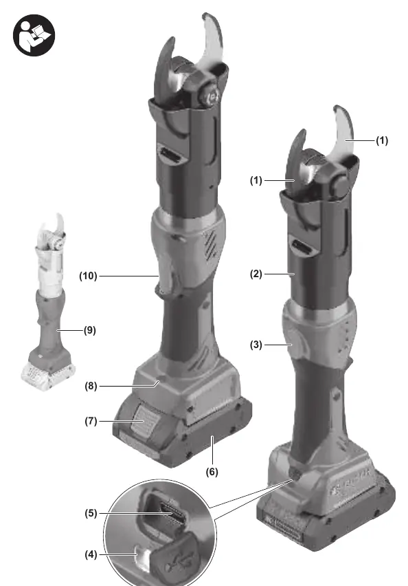 Overview of the GKH 18V-50 components
