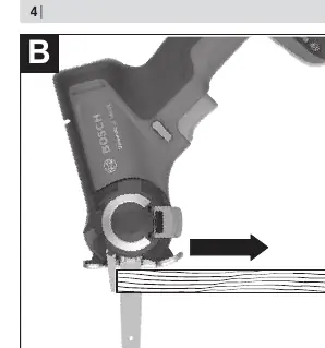 Cutting direction (front to back)
