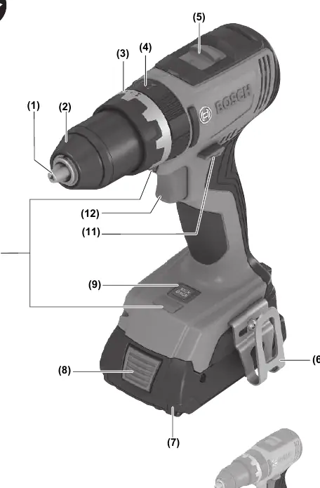 GSB 18V-65 components diagram